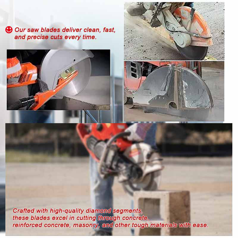 High Precision Diamond Concrete Saw Blades With 16mm , 20mm Center Hole