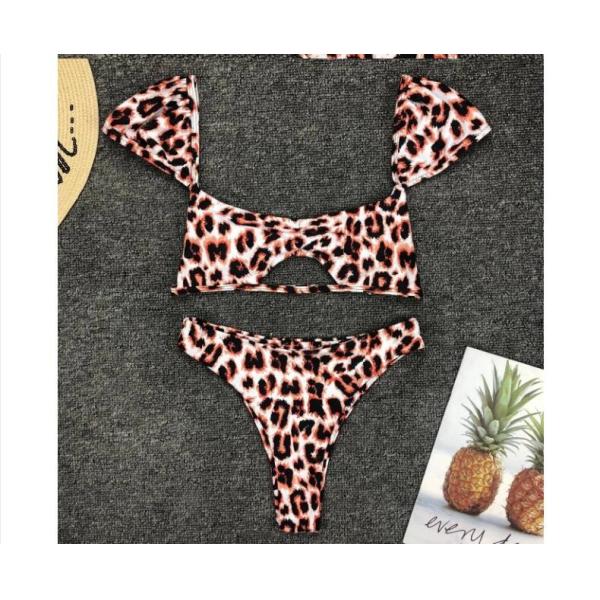 Womail Alluring Biquini Leopard Printed Bikini Push-Up Padded Swimwear Women's