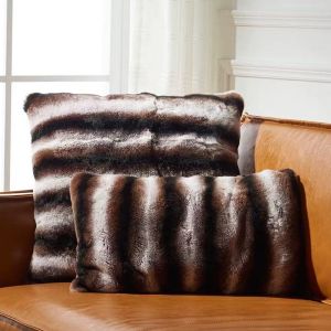 Soft Faux Rex Rabbit Fur Cushion Pillow 30x50cm 50x50cm