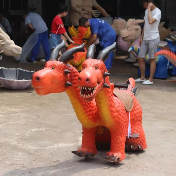 Realistic Animatronic Dinosaur Ride 1.8m With Movement / Sound Customization