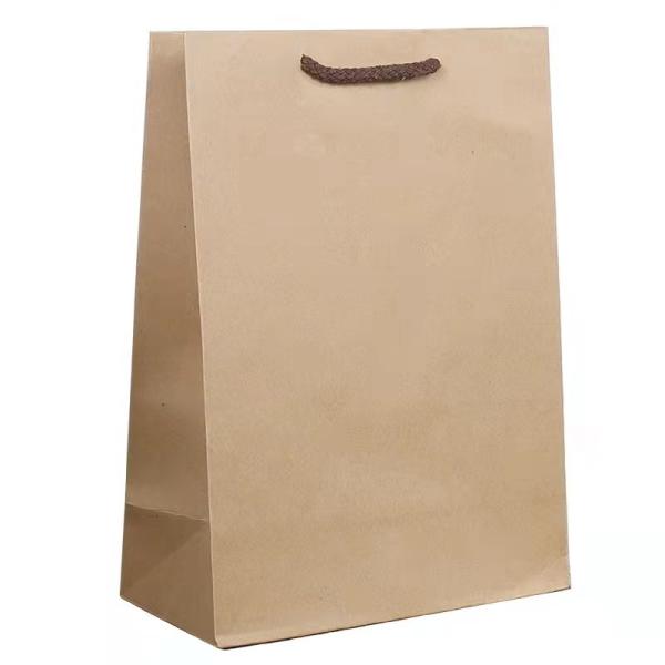 brown craft Promotional Paper Bags Zipper Top for Shoes clothing