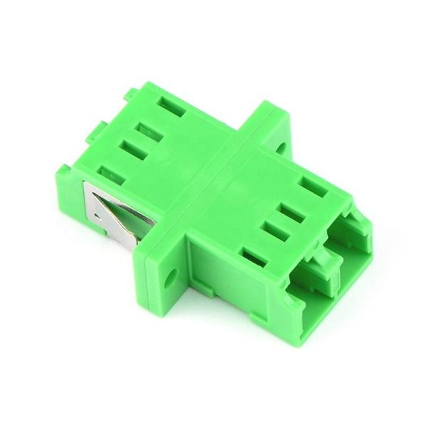 Duplex Single Mode Fiber Optic Adapter LC APC To LC APC Connector Adapter With Flange