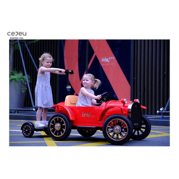 24KG Kids Ride On Toy Car Red Double Seater Vintage Ride On Car