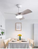 Fabricant 32 pouces Ventilateur de plafond à pales en bois à fréquence simple Conversion Nordic Home Fan Light
