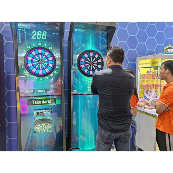 49-Inch Dual Screen LED Electronic Dart Board Machine Arcade Machine Commercial Coin-Operated Electronic Dart Board with LED Lights for Bars