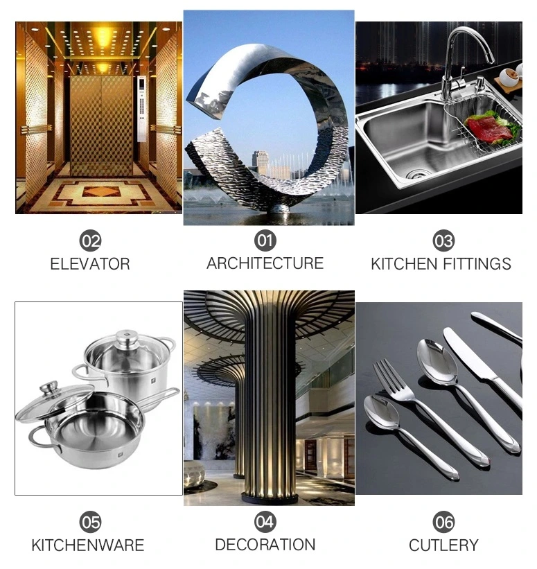 316 304L barra de acero inoxidable BA 2mm 3mm 6mm 2B superficie del espejo