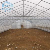 Serre chaude en plastique de grand tunnel aigu résistant de toit de neige aucune soudure
