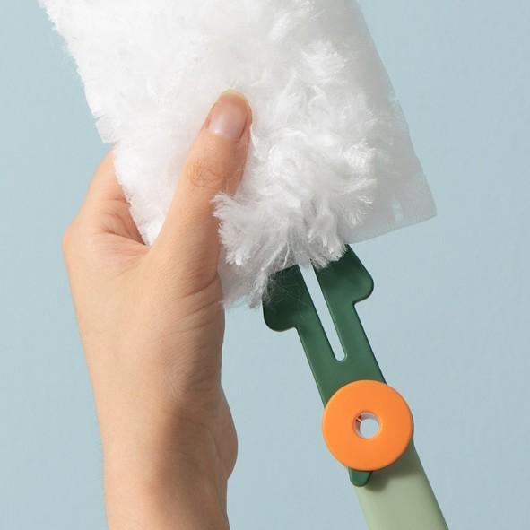 Anti Dust Microfiber Disposable Electrostatic Dusters Cleaning Rotating Handle