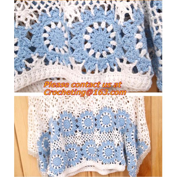 Crocheted Lace Women Shirts For Dress Cover Up Casual Wearing Summer 2015 new Pull over