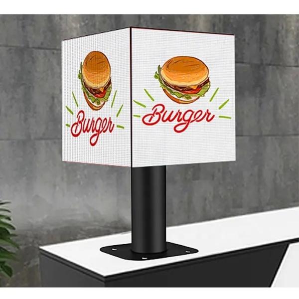 Commercial Smart Magic Cubic LED Display Advertising LED Screen For Food Shop