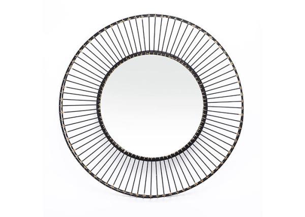 Handmade Decorative Gold Circular Metal Wall Art Mirror