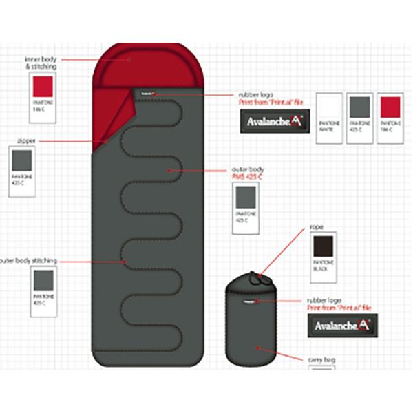 спальный мешок взрослых 190t Ultralight располагаясь лагерем, одиночный спальный