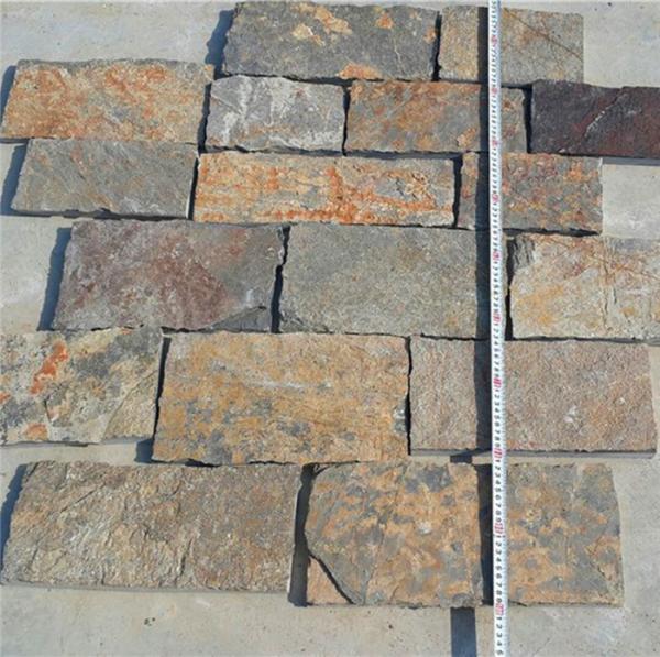 Flat Style Random Stacked Stone For Landscape / Garden Wall Weathering Resistance