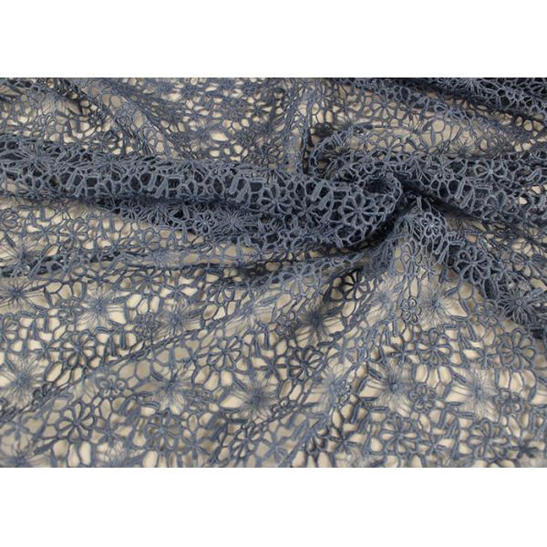 Flower Dying Lace Fabric Water Soluble Polyester Guipure Lace Fabric By The Yard