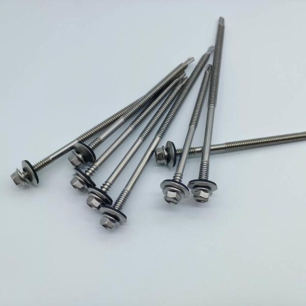 5.5x75mm ISO DIN15480 HEX With Flange Self Drilling Screws With EPDM Washer