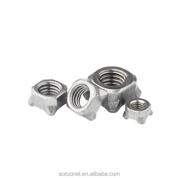 Din929 Grade Carbon Steel Square Weld Nut Zinc Plated Finish Welding Nuts