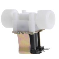 Válvula de solenoide magnética elétrica plástica 12V da válvula de controle da água 24V normalmente fechada