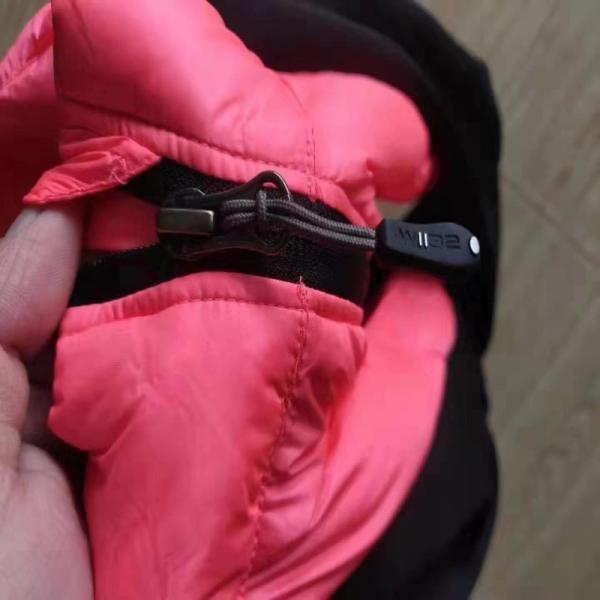 32.,Ladies Ultra Light Down Jacket With Knit Sleeve Cheap Price Good Quality See Through Design