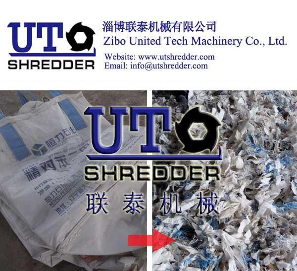 plastic double shaft shredder, plastic granulator - plastic jumbo bag shredder, plastic bag, package bag shredder