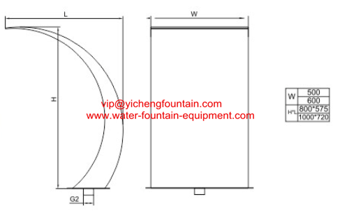 Fully SS Water Fountain Equipment Water Curtain For Outdoor And Indoor Pools