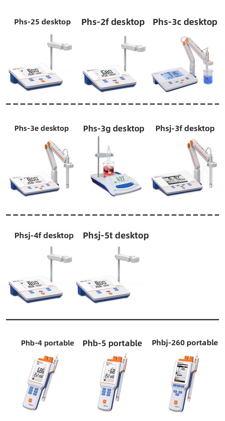PHS-25 Precision Desktop Digital Acidity Meter pH Tester Portable Laboratory Use Made in Mainland China