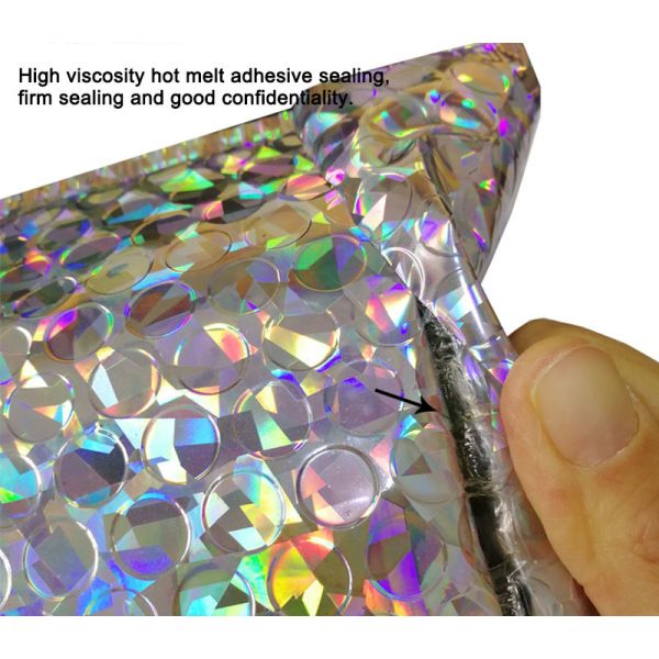 Holographic Poly Metallic Bubble Envelopes Mailer For Shipping