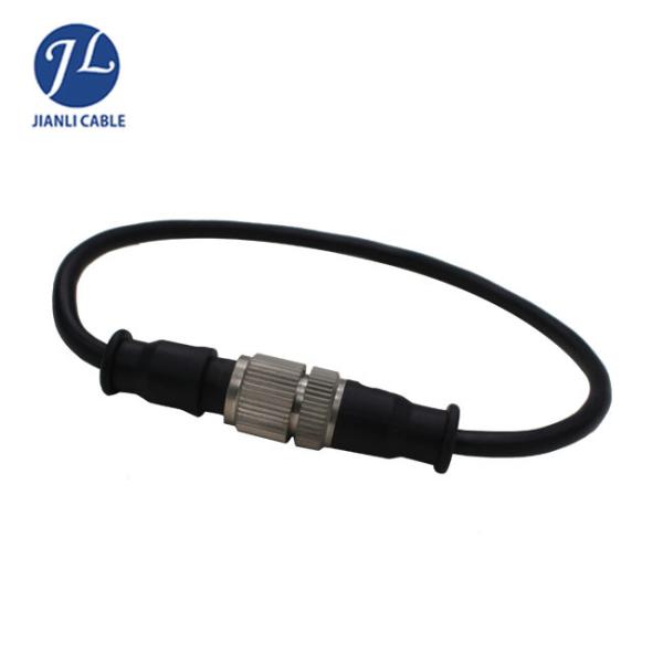 Water Resistant 4 Pin GX12 Video Security Camera Cable / Reversing Camera Extension Cable