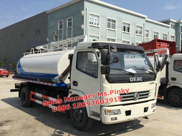6000Liters Fecal Suction Tanker Truck Vacuum Suction Truck Euro 3 Certificate