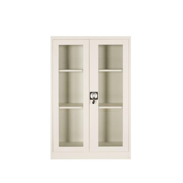 Waterproof Fireproof Glass Door Filing Cabinet Knock Down Office Steel