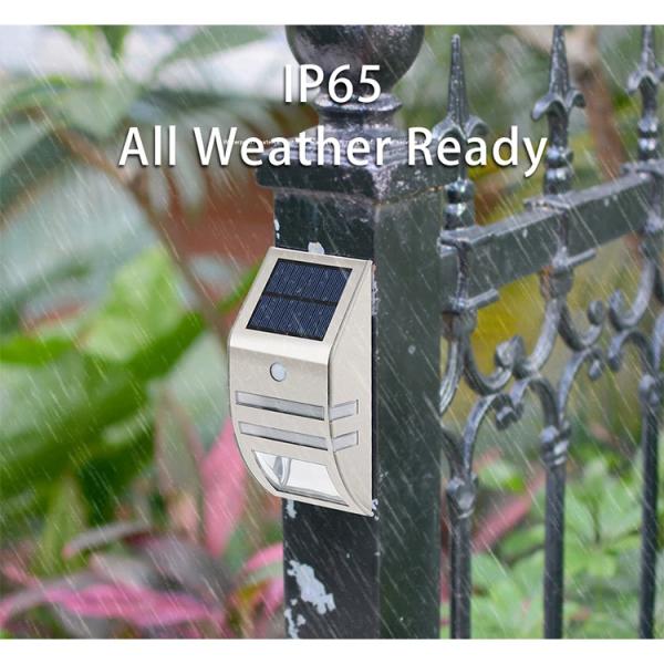 LED Solar Motion Sensor Wall Light for Family 4v 0.33w Wall Mount 6000K Color Temperature