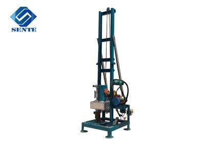 Portable water drilling machine, can drill 100m depth, 300mm diameter, blue, home farm use