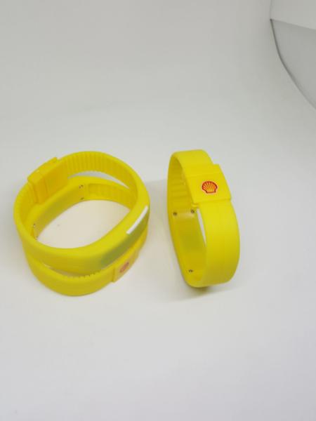 Ultra Thin Sport Digital Led Bracelet Watches In Hard PU Material, Customized Logo On The Buckle