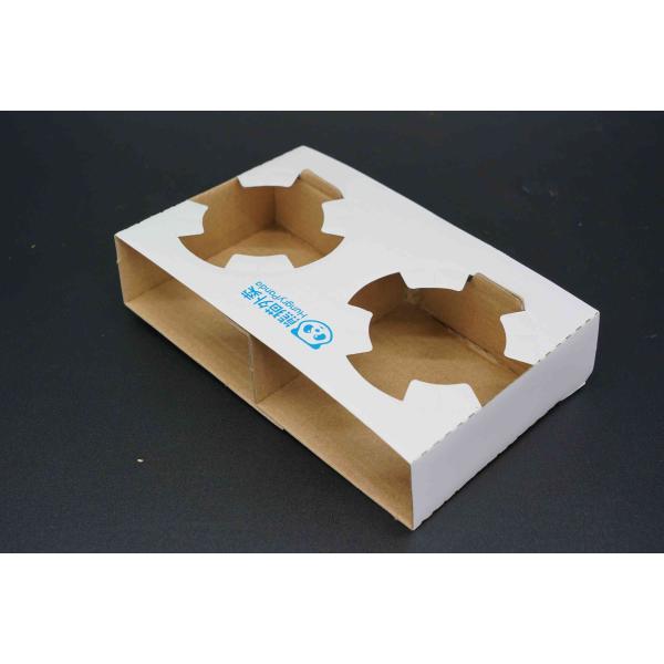 Factory Wholesale Custom Coffee Cardboard Cup Holders Eco Friendly Boba Bubble Tea Paper Cup Holder Tray