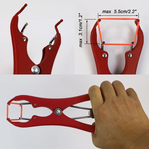 Castration Bander For Goats, 100Pcs Latex orange Castrator Rings, red Balloon Expander Pliers Set