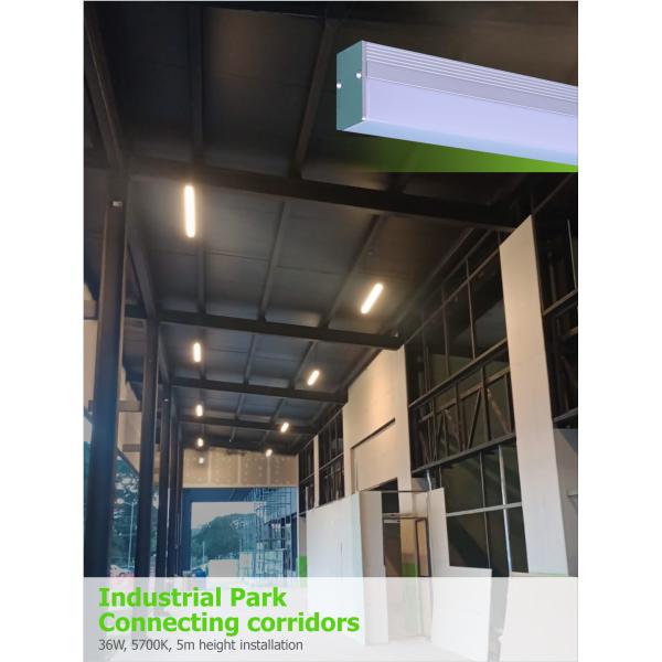 disipador de calor de aluminio de iluminación pendiente linear blanco de 36W 3600lm los 47in LED