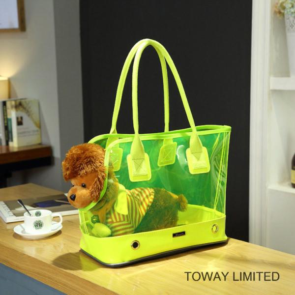 Sac extérieur d'animal familier d'épaule de PVC de transporteur transparent non-toxique de chien
