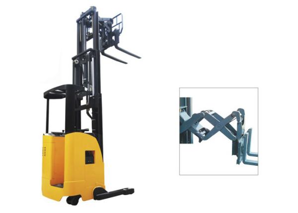 Double Scissors Narrow Aisle Truck Reach Type Capacity 1000kg Low Battery Protection
