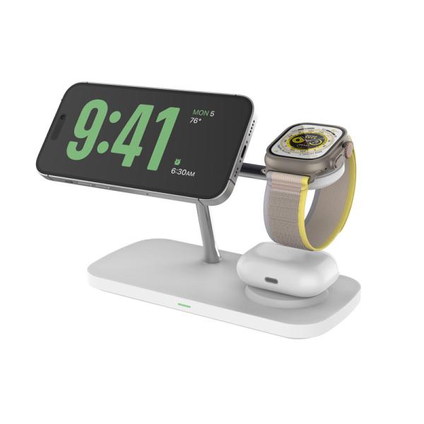 QI2 Все в 1 5 в 1 Магнитное 15 Вт быстрое беспроводное зарядное устройство для iPhone 16 15 14 Умные часы Наушники