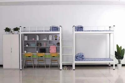 MDF Board Steel Double Bunk Bed Knock Down Dormitory Bunk Bed