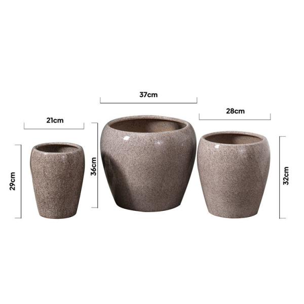 Modern Creative Design Home Decoration Round Plant Pots Indoor Outdoor Ceramic Flower Pot Molds