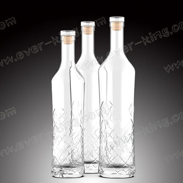 Cortiça ISO9001 de madeira garrafa de vidro do rum de 1000 ML