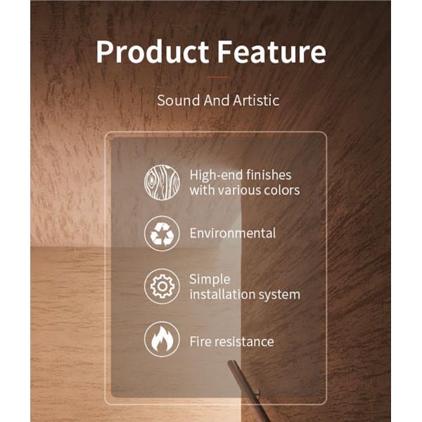 Плоский ламинированный звукозаглушающий стенные панели МДФ пользовательский размер для офиса отеля