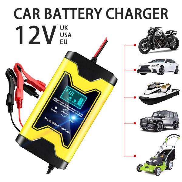 3 Stage Automatic 12V AGM GEL WET Lead Acid Battery Pulse Repair Fast Charging