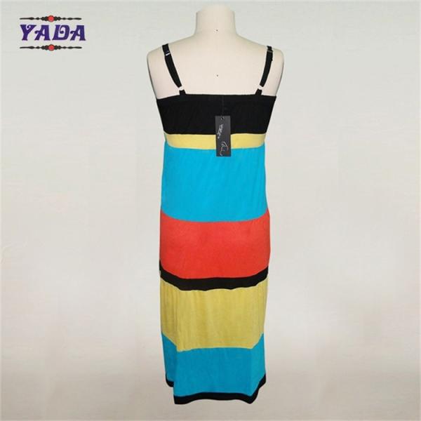 Девушки спагетти ремень обыденная радуга длинная элегантное лето линия юбка напечатана макси цветочное платье для девочек