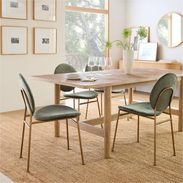 Turquoise Velvet Chairs Dining Round Dinette Sets With Gold Steel Legs