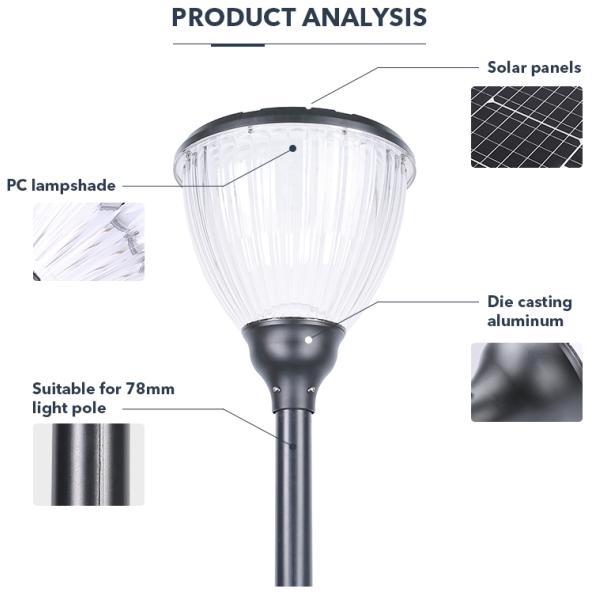 IP65 отсутствие связывая проволокой лампы сада СИД солнечной с батареей 3.2/26000mAh, уличными светами двора декоративными солнечными