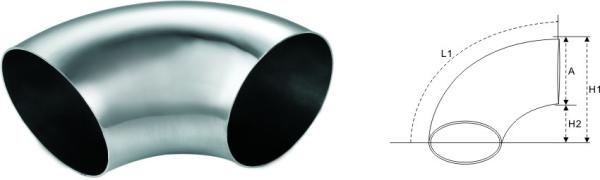 Factory Price Pipe Fitting Butt Weld Stainless Steel Bevel End Long Radius 90 Degree Elbow