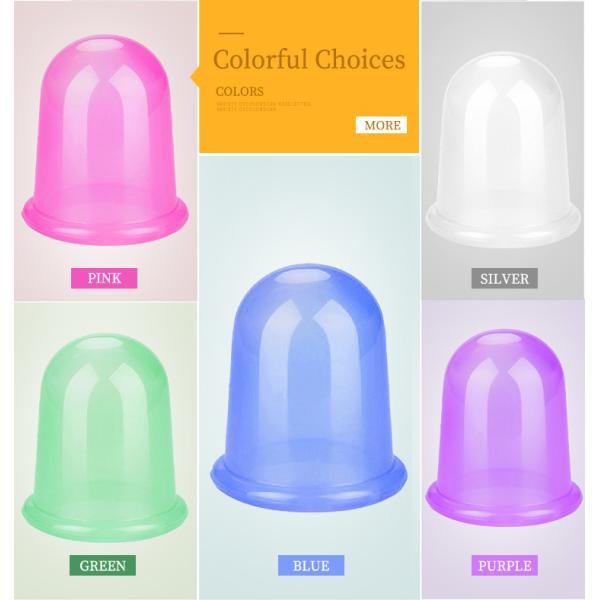 Ясный придавать форму чашки всасывания вакуума массажа 4pcs силикона