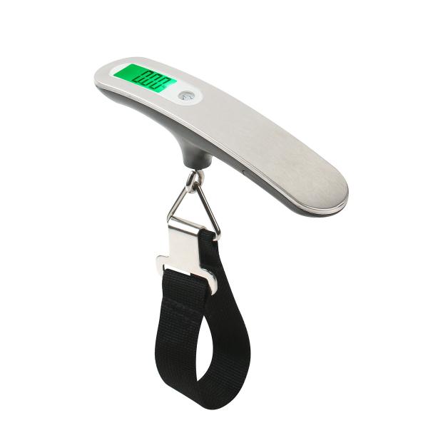 Balance de bagage électronique portable certifiée CE ROHS avec affichage numérique LCD, matériau ABS et acier inoxydable, capacité de 50 kg