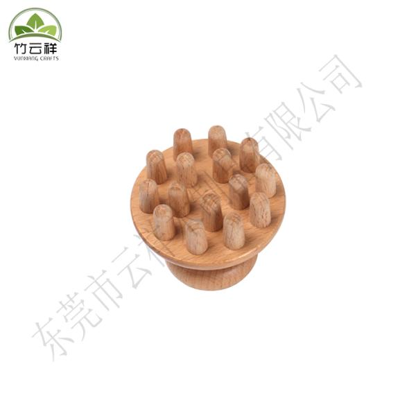 Small style raw wood color can be laser marked or uv printed customized size wooden massage stick